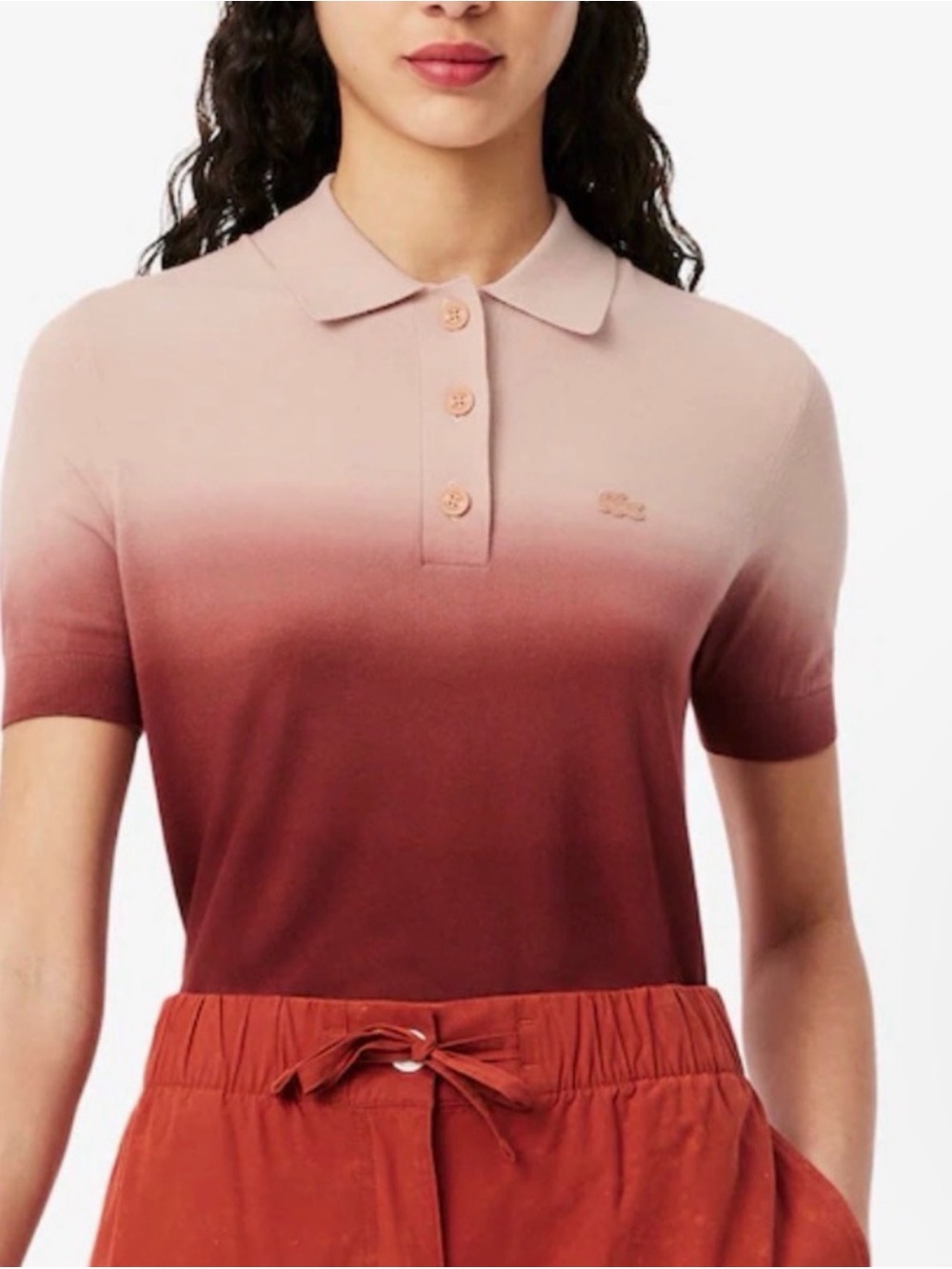 Lacoste Women's Classic Fit
Ombré Effect Knit Polo